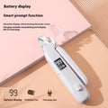HZ8 White battery-powered dog nail clippers made from ABS plastic.