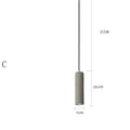 Adjustable height marble cement rod chandelier with concrete spotlights in glossy or stoma trumpet designs