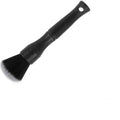 Black car detailing brush with soft pig hair bristles and a PP handle shown in two sizes.