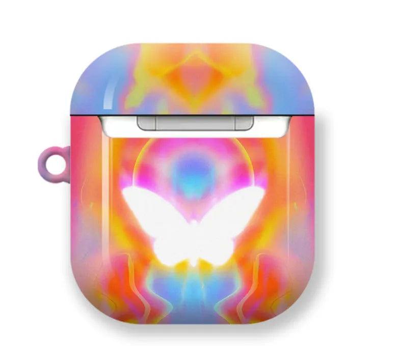 Butterfly abstract retro hard PC earphone case for Apple AirPods 4 and AirPods Pro 2nd generation