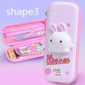 Hard EVA pencil case with 3D decompression texture in a cartoon dinosaur design.
