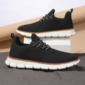 Men's grey mesh sneakers with round toe and shallow collar design