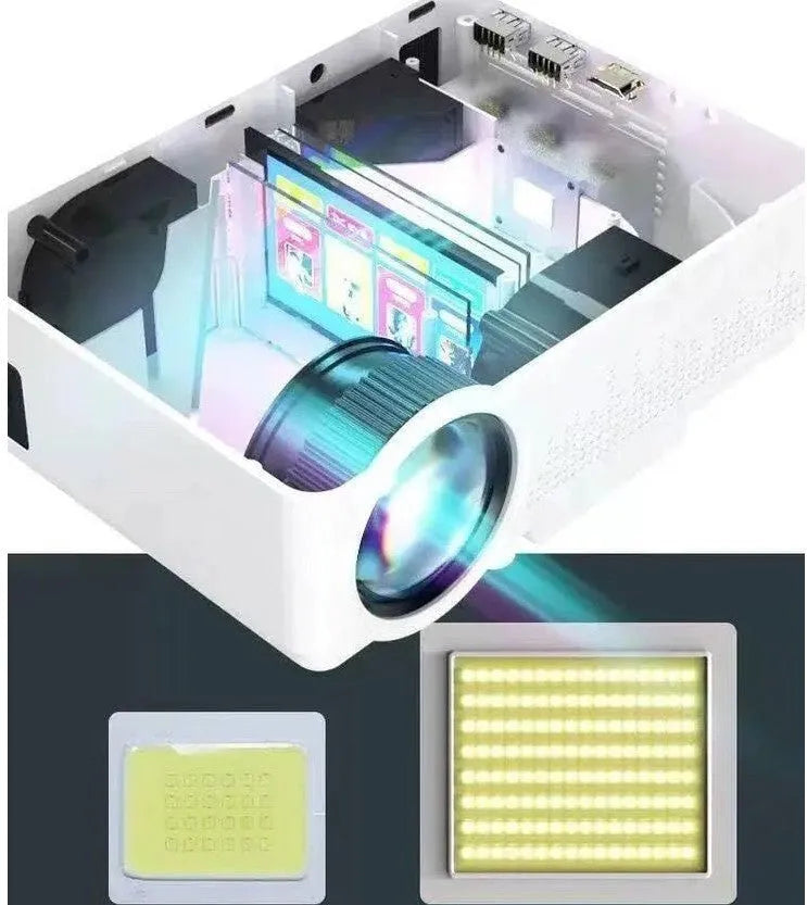 Small HD WiFi projector for office and home use with 1280x800 resolution and 2000 lumens brightness
