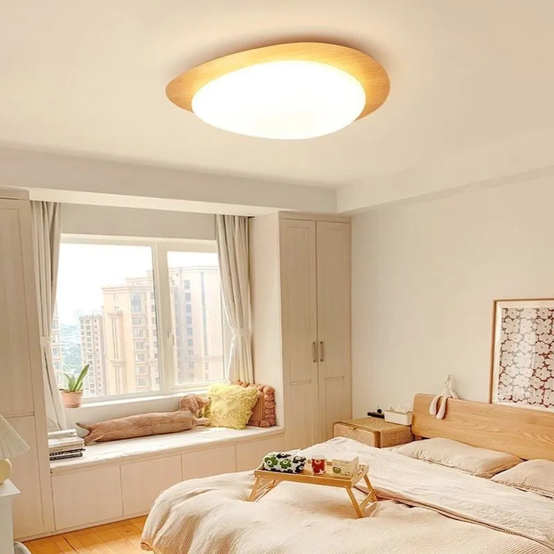 Chinese style master bedroom ceiling lamp with iron body and acrylic shade in multiple size options