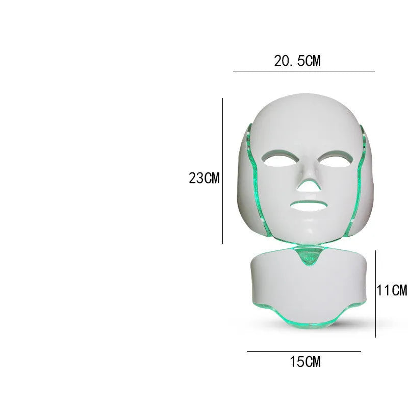 White plastic Anti Acne Led Mask Spectrometer with infrared and colour light functions for home skin care