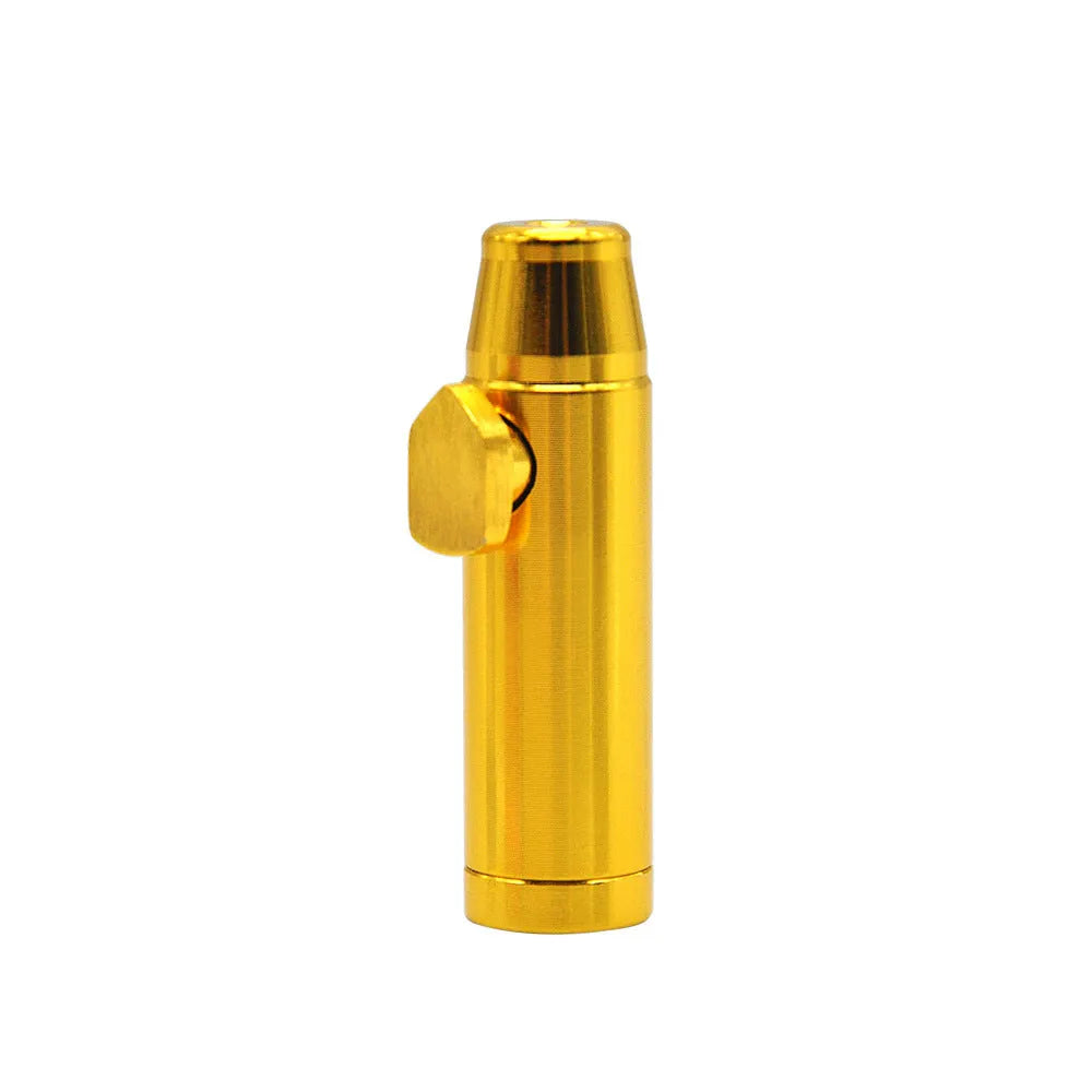 Aluminium alloy cigarette holder metal pipe with flat head bullet snuff design in seven colours