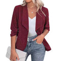 Slim fit women's cardigan jacket in black, white and wine red colours with regular long sleeves