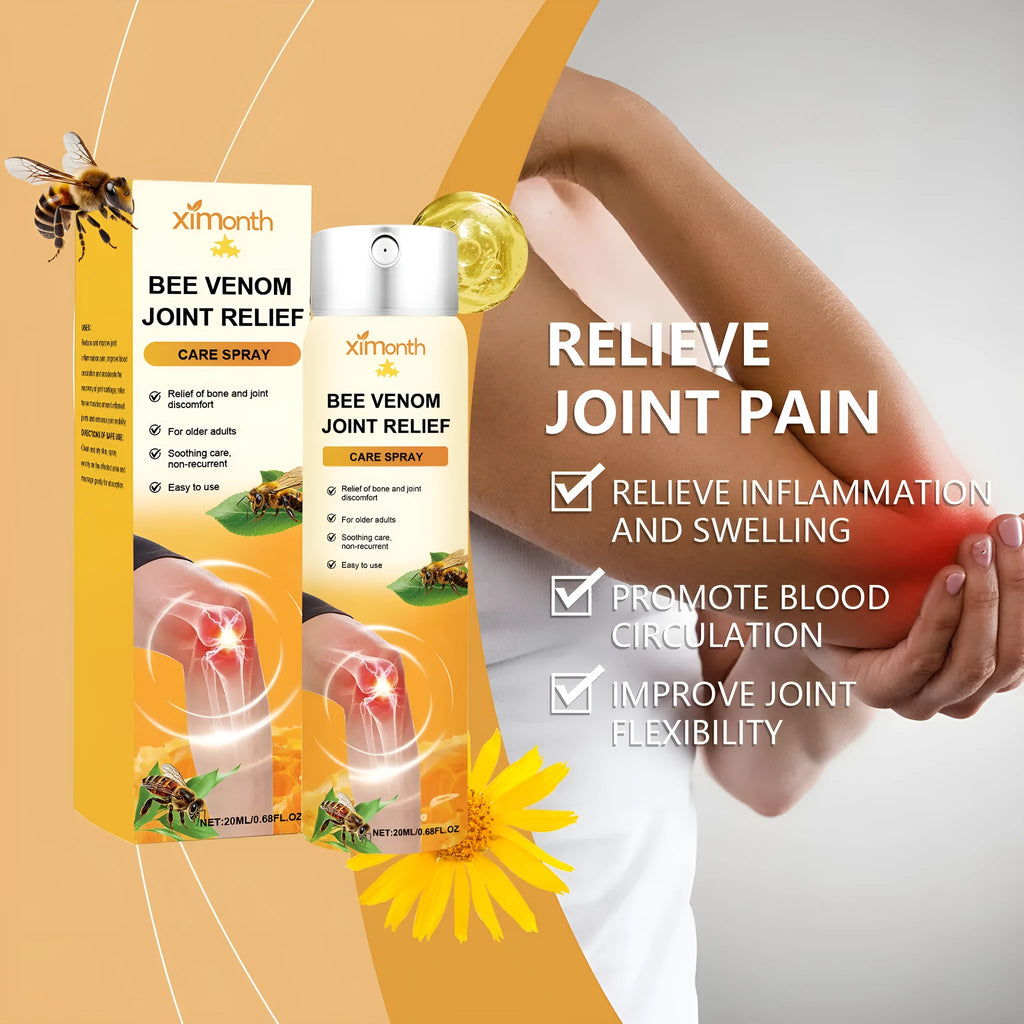 20ml bottle of daily nourishing body care spray with menthol, bee venom, arnica ingredients