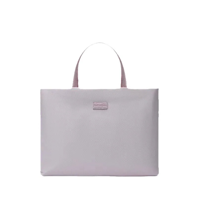Solid colour lightweight women's laptop bag in Oxford cloth, black colour, urban simplicity style