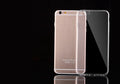 Transparent flexible TPU soft shell protective case for iPhone on a white background