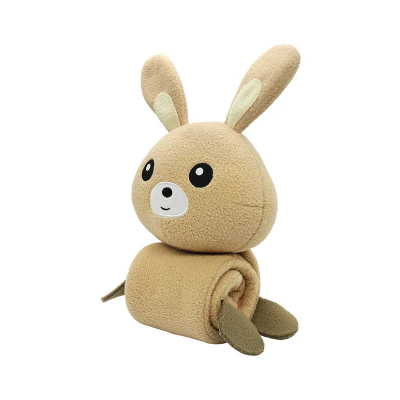 Plush dog sniff toy in poached bunny colour with food hiding and soundmaking features