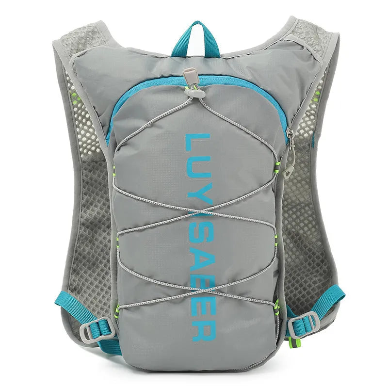 Multifunctional nylon running backpack with reflective strips in six colour options