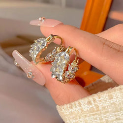 Adjustable wheat ear ring in simple temperament style, Style1 gold-tone costume jewellery for women