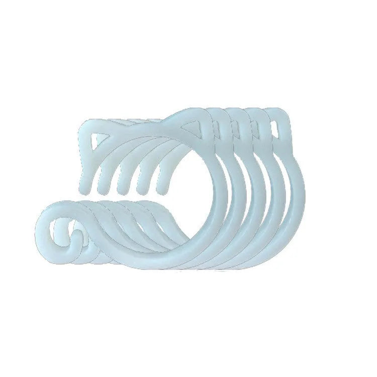 Colourful cat-shaped plastic plant clip for garden use on a white background.