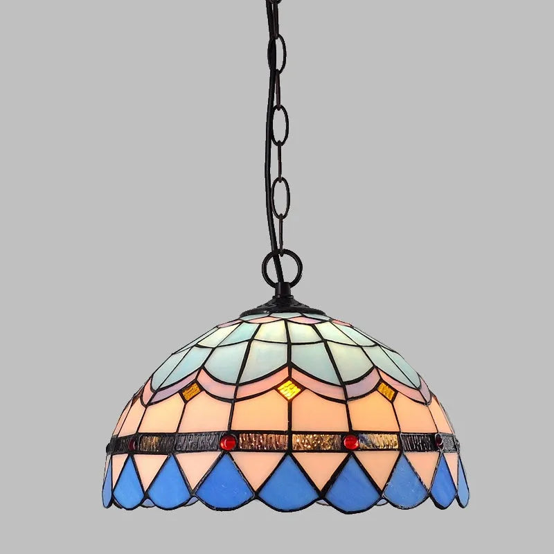 European retro baroque style abstract chandelier with a coloured glaze finish.
