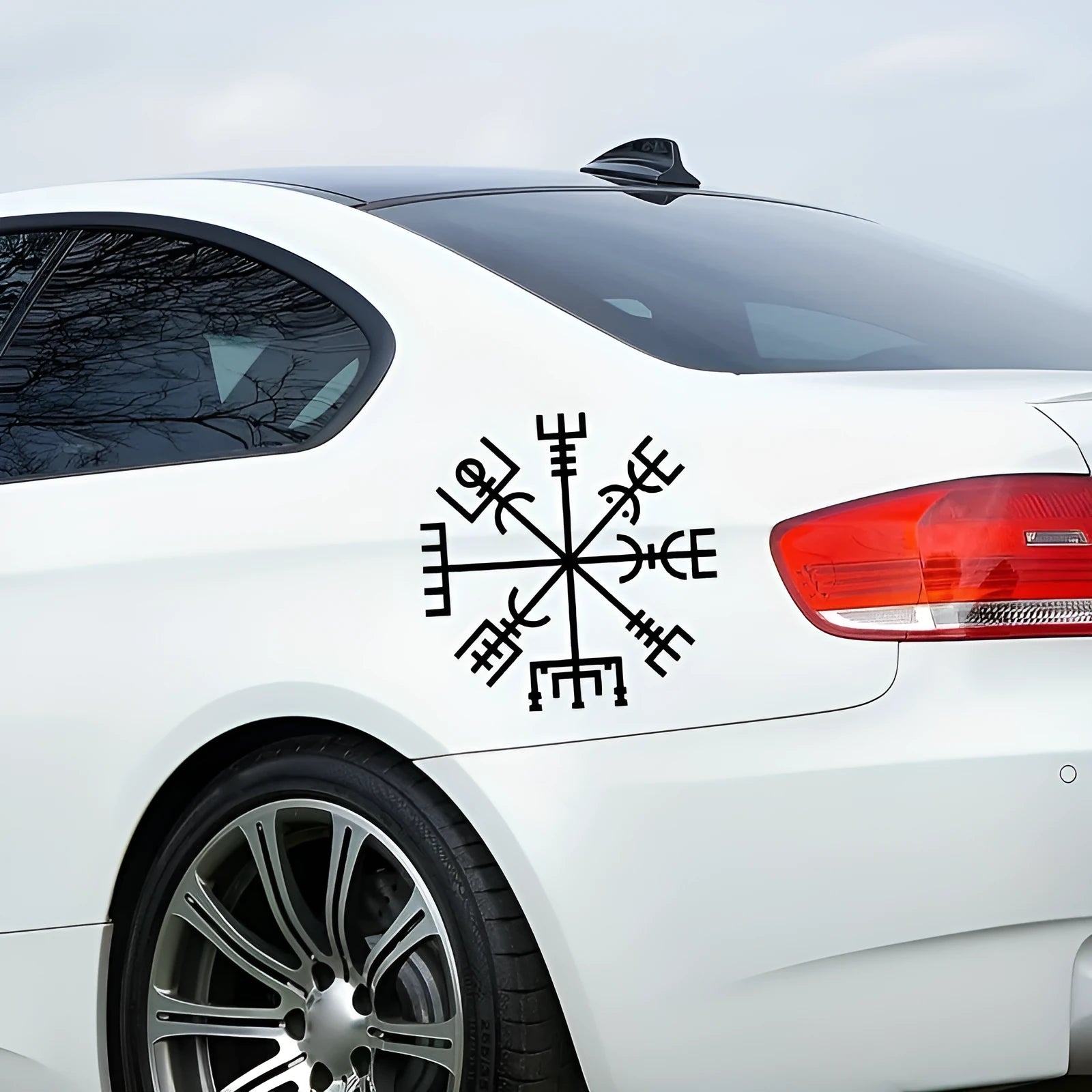 Square 13x13 cm vegetarian notebook design car sticker decal