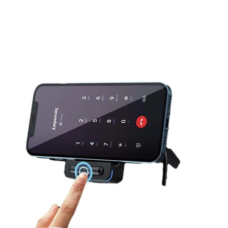 Car magnetic wireless charger 15W bracket W5 black, compact 6.2x8.7x8.3cm for 10V-32V vehicles