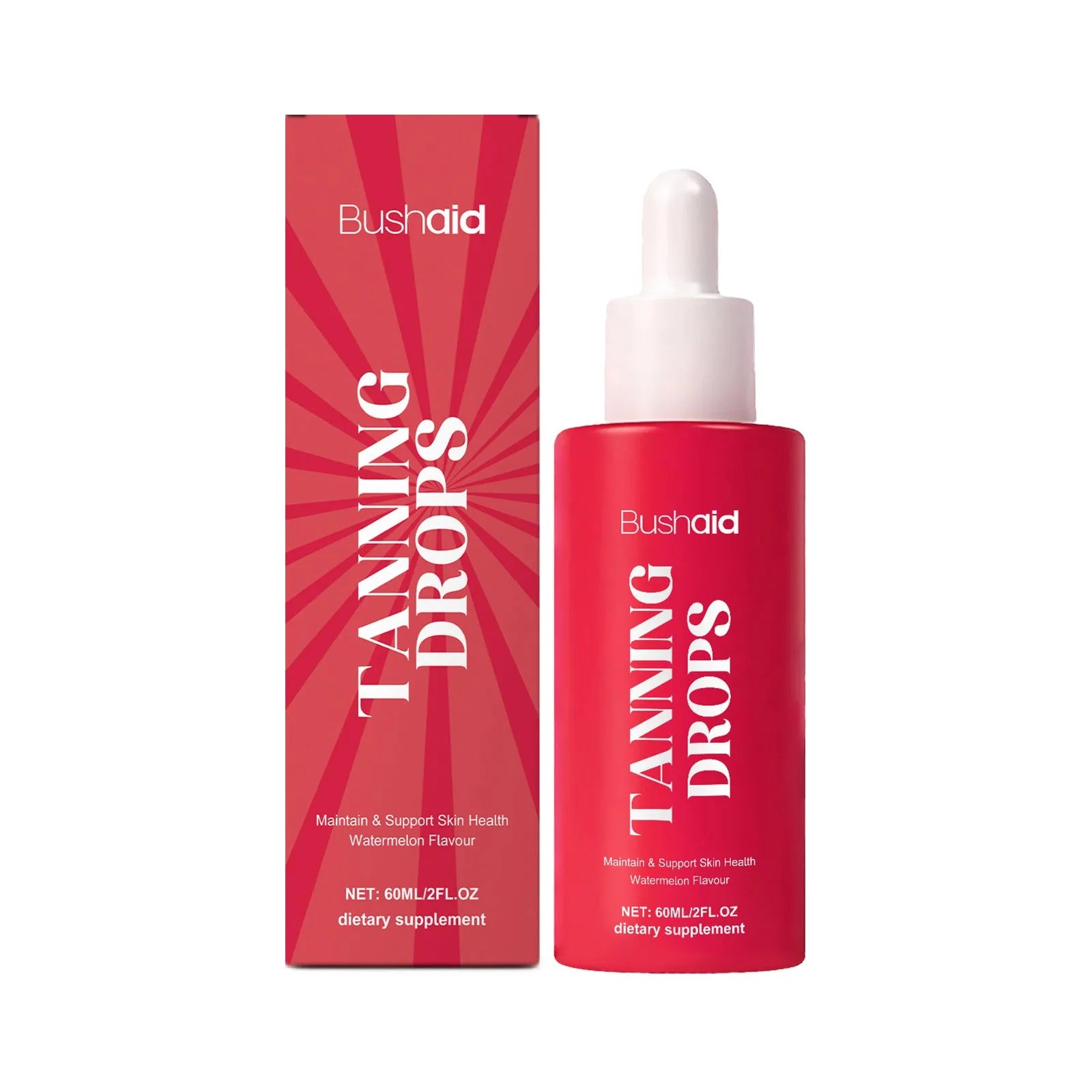 60ml natural skin brightening serum bottle with dropper containing plant extracts