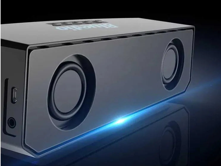 Black Bs-6 cloud smart speaker with compact dimensions 227x68x74mm