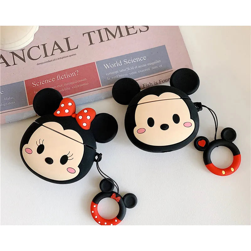 Cartoon wave point silicone back cover for AirPods 1 and 2 in Mickey design
