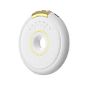 Bone conduction Bluetooth speaker mini in white, 80x80x13mm, with seven white noise tracks and Type-C charging