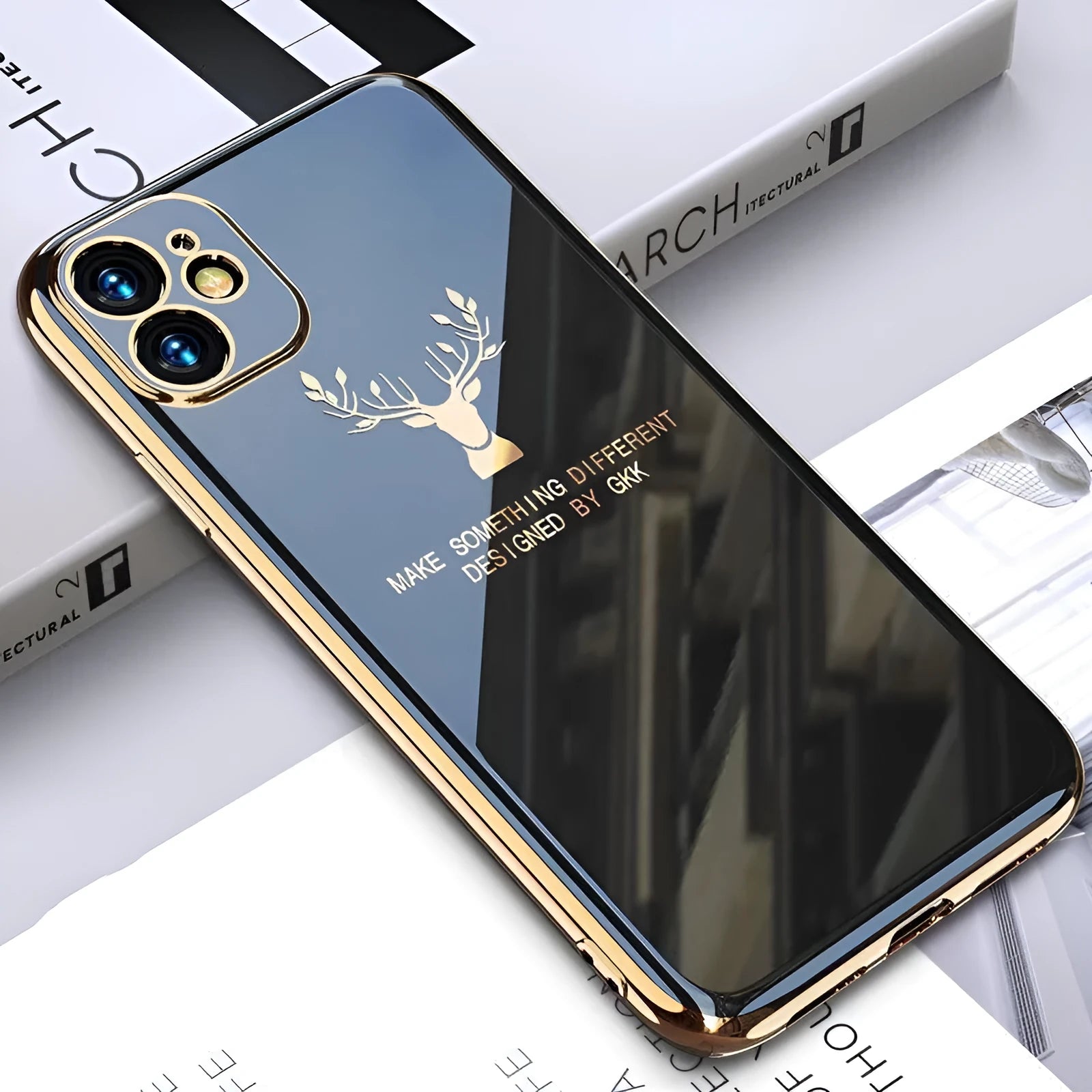Black TPU iPhone back cover case showing full lens protection for the camera module.