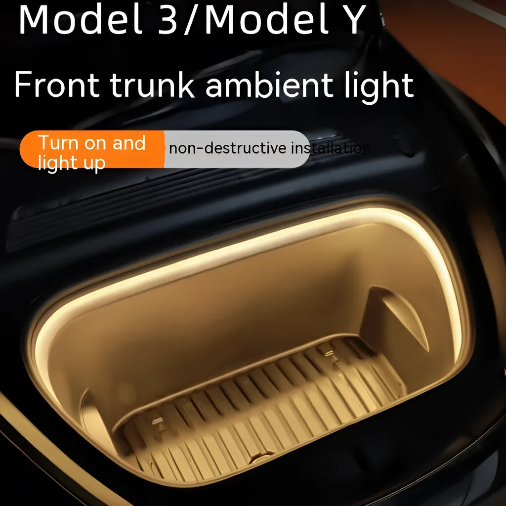 Tesla Model 3/Y front centre console ambience light modification kit with soft silicone light bar