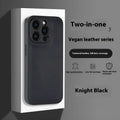 Black litchi pattern imitation leather phone case for Apple iPhone XR, XS, and XS Max.