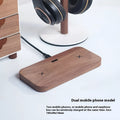 Walnut flat wireless charger with double charge 15W fast charging and 6mm sensing distance