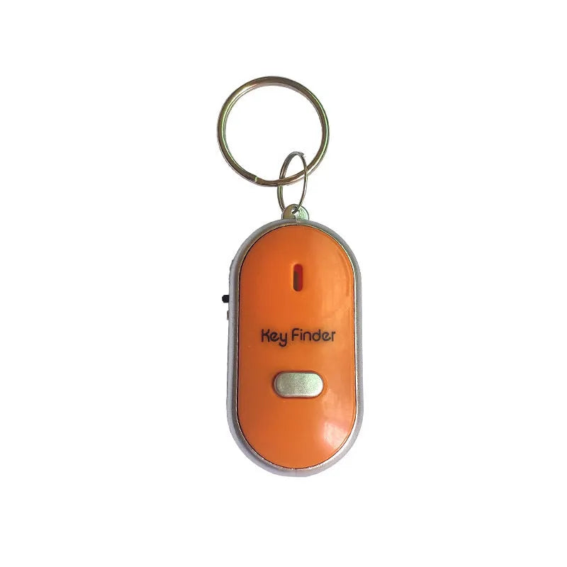 Oval plastic voice control key finder pendant in five colour options with button battery operation