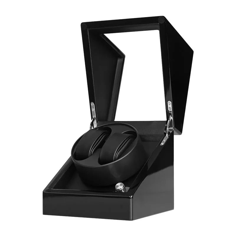 W136D-BT watch winder in red piano lacquer with transparent acrylic front, five-speed adjustment, Japan Mabuchi movement, 16x16x17.5cm