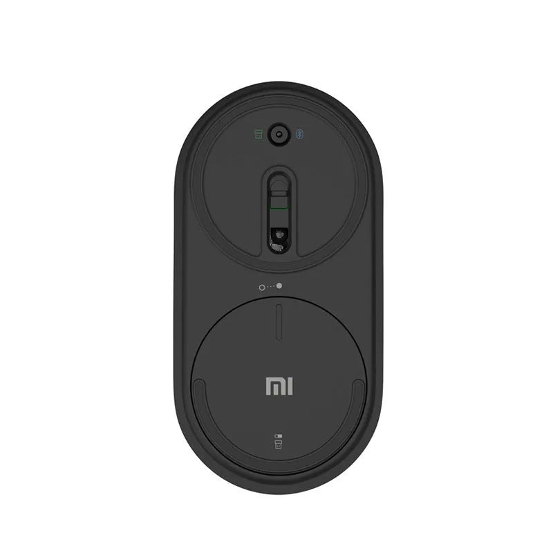 Wireless Bluetooth mouse in black or white colours showing laptop connectivity and 1200dpi optical sensor