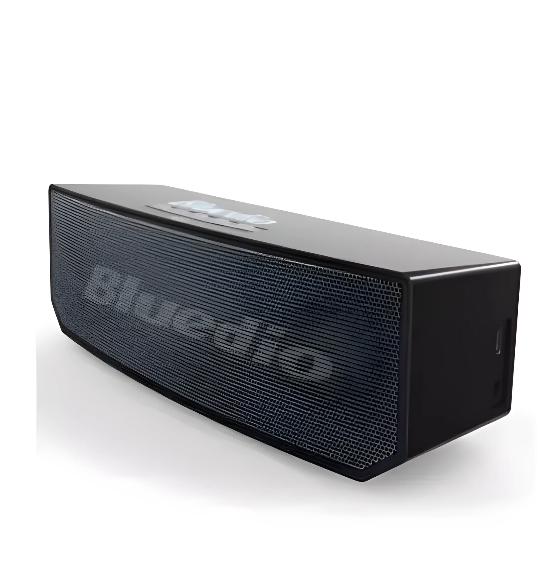 Black Bs-6 cloud smart speaker with compact dimensions 227x68x74mm