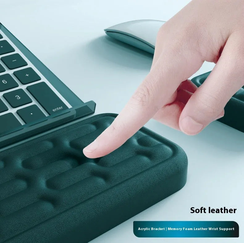 Double sided keyboard and mouse pad with memory foam wrist rest in various colour options