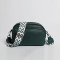 Girl bag with contrast stitching in black showing crisp three-dimensional shape and built-in compartment