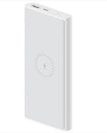 Black or white 10000mAh capacity power bank showing USB Type-C port and single USB output.
