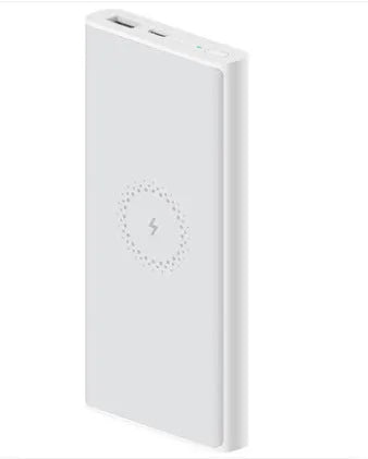 Black or white 10000mAh capacity power bank showing USB Type-C port and single USB output.