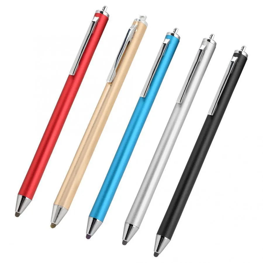 Metal shell fine head stylus for touch screens in seven colour options.