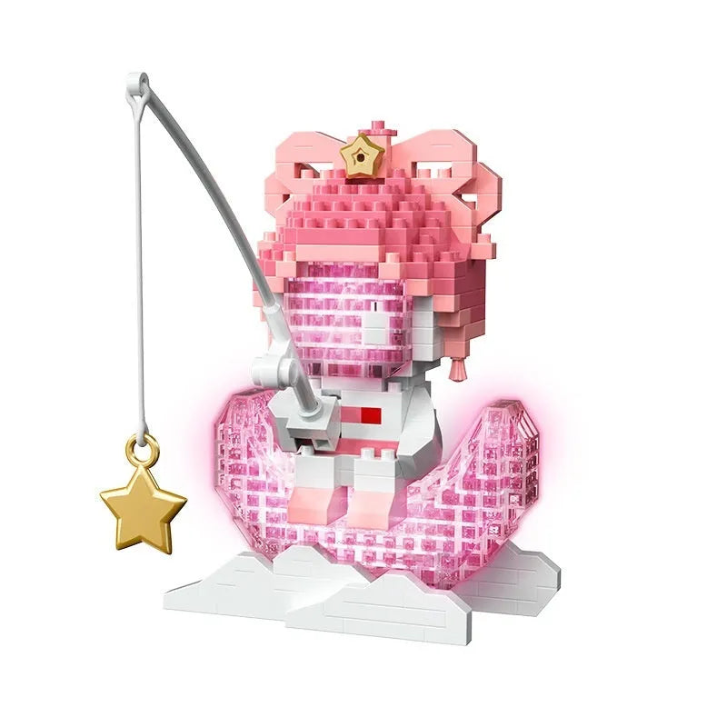 Fishing XINGX astronaut spaceman doll building blocks with light, 508-551 small diamond particles, colour box