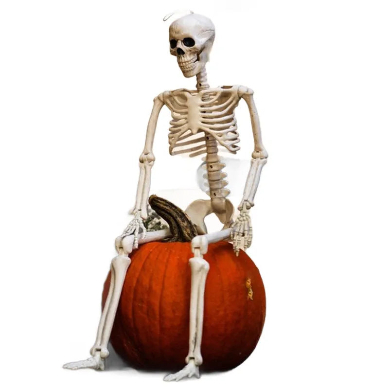 90cm tall plastic skeleton model with movable joints for Halloween outdoor decoration