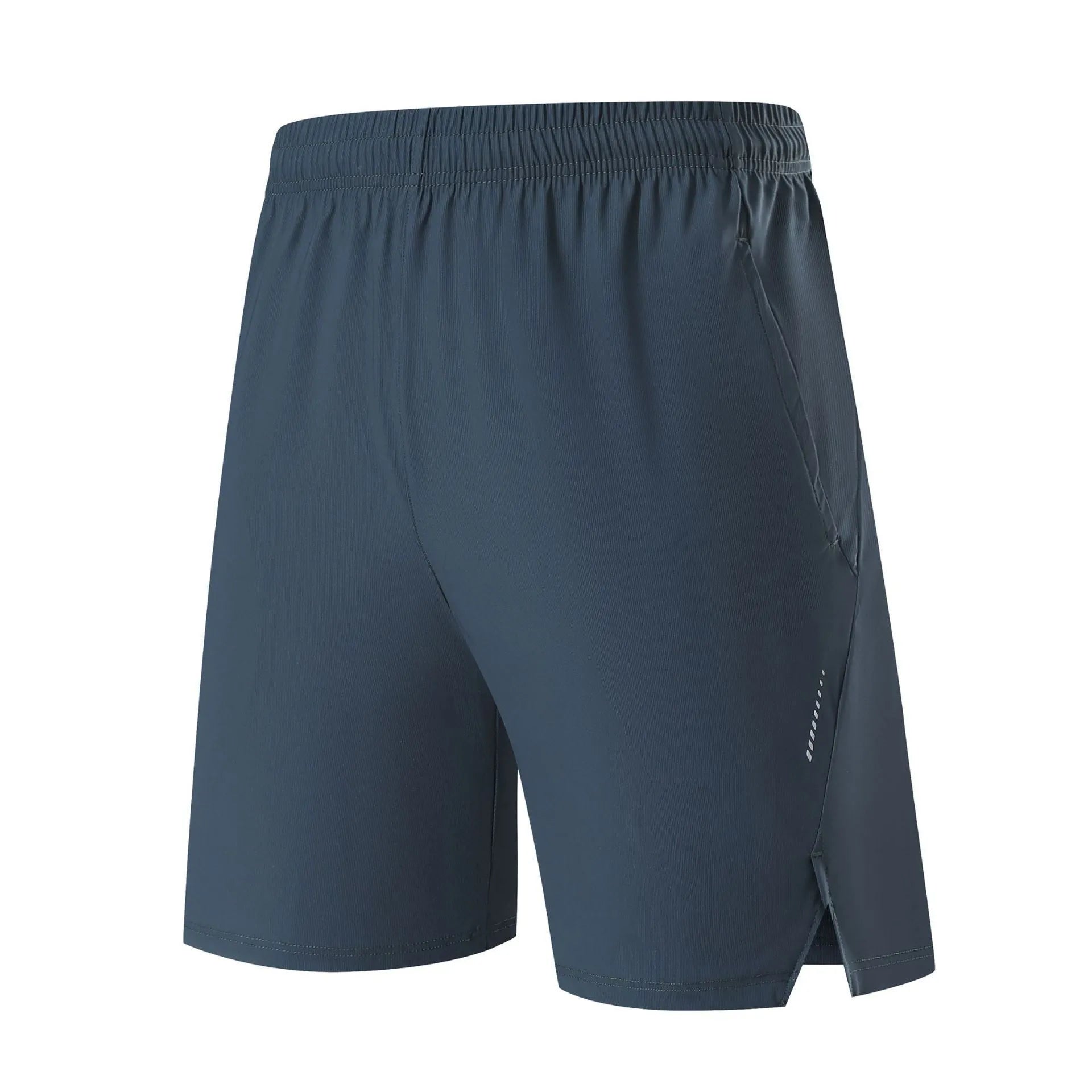 Men's ice silk nylon sports shorts in mid-waist design with breathable fabric