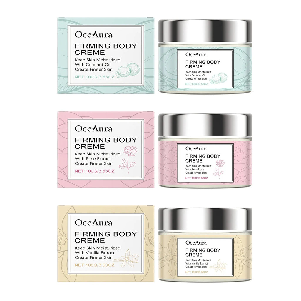 100g moisturising body lotion in rose, vanilla or coconut flavour with sweet almond, coconut and rose oil, compact 6.9x6.9x4.4cm container