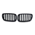 BMW X5 E53 replacement grille kit with 204-middle grid mesh pattern in bright black ABS plastic