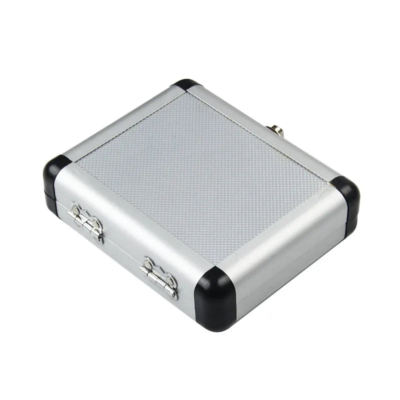 Gold aluminium utility box with steel plate opening mechanism, 58-80mm length