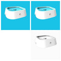 1.5L grey pet water bowl with floating plate, ABS and PP construction, anti-overflow design