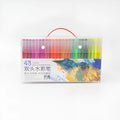 48-colour double-ended watercolour pen set in PP storage box for sketching and illustration.