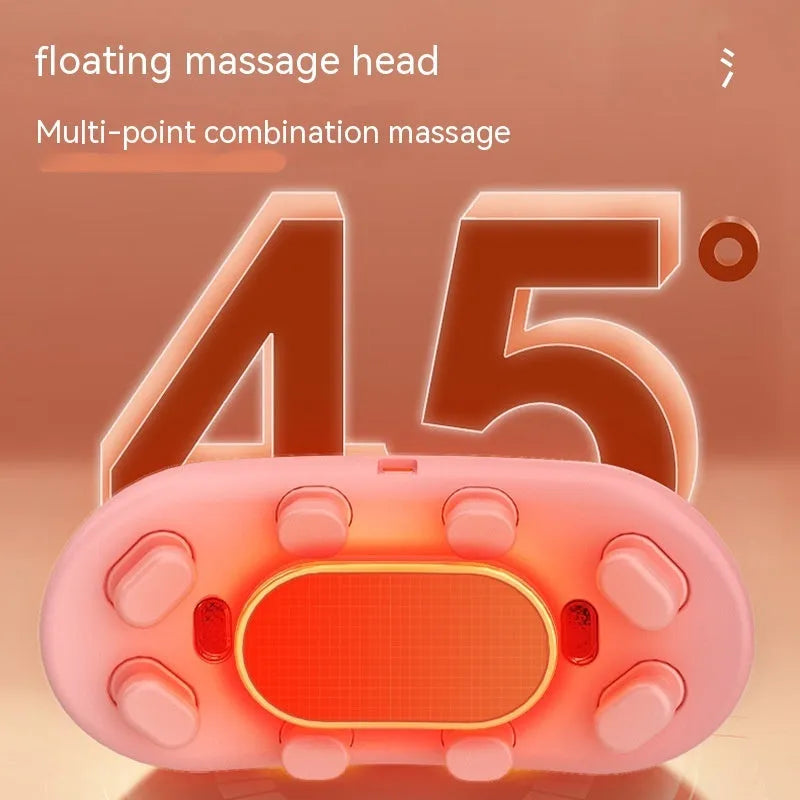 Abdominal massage instrument home waist massager belt with 3 gears and 3 temperature settings in milky white, pink or lavender purple
