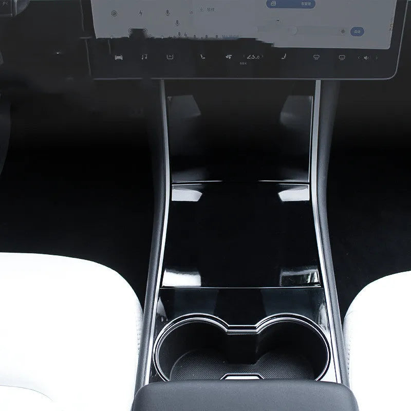 Carbon fibre sticker for centre control box interior armrest with anti slip texture