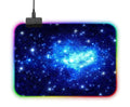 Gaming mouse pad with RGB LED lighting on four edges, 800x300mm cloth surface on rubber base