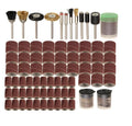 150-piece electric grinder accessory combo set with sandpaper rings and multiple material tools